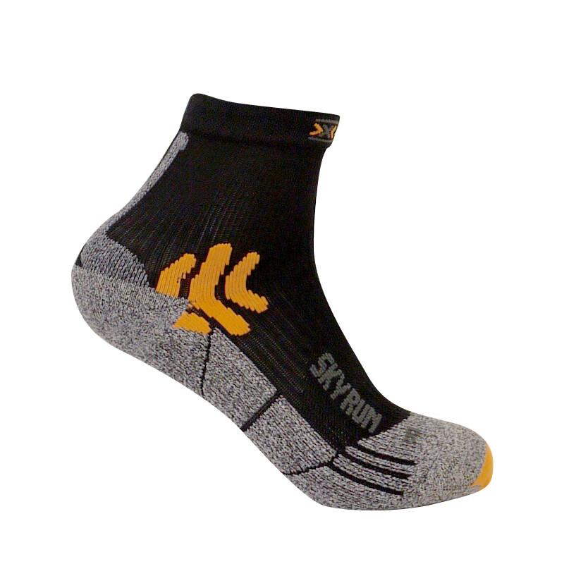 XBIONIC Men's And Women's Outdoor Running Marathon Silver Silk Stockings B000 Black 22.5cm-24(35-38)