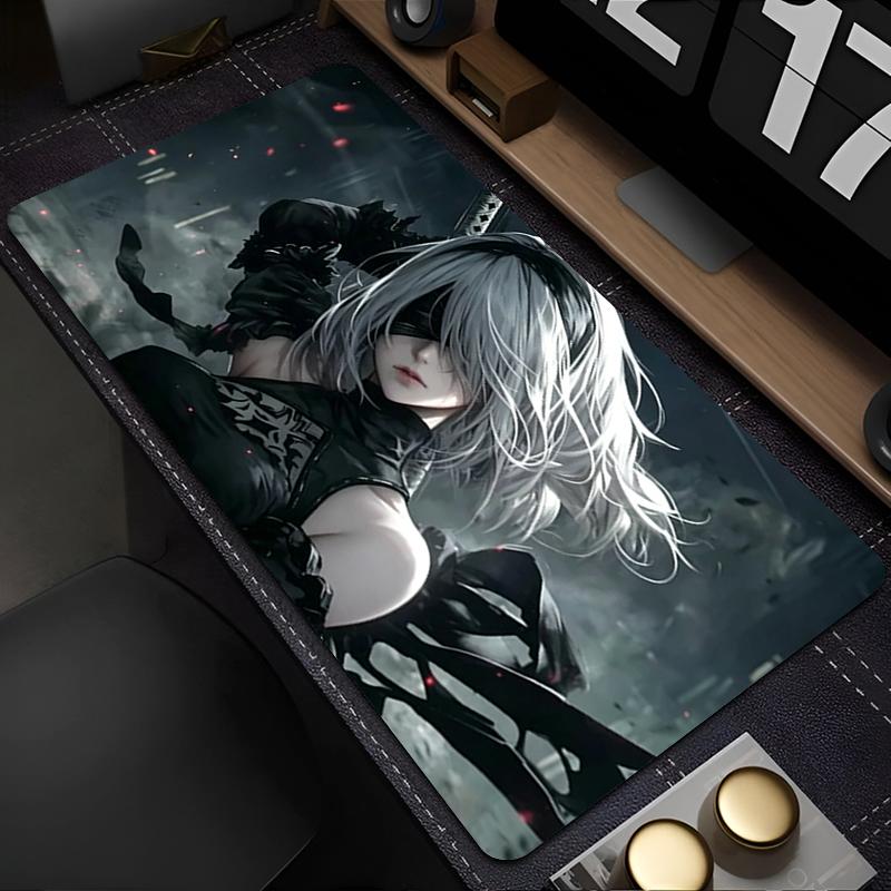 Игровой коврик для мыши HD Печать Офисный коврик для компьютерного стола Большой коврик для клавиатуры Геймера N-nier Automata 2b Игровой коврик для мыши Декоративный ковер