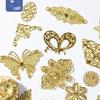 Набор для изготовления металлической цветочной заколки ручной работы DIY: Золотая Аппликация и Смесь Древнего Стиля