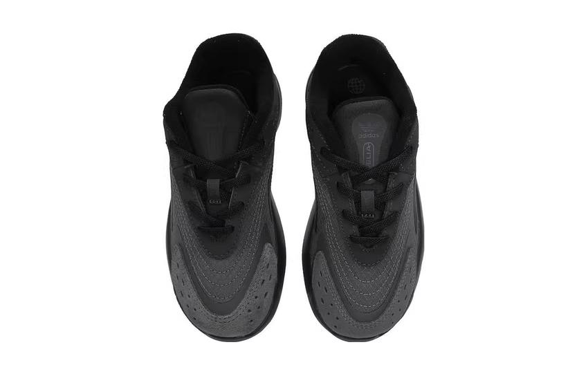 Adidas Originals Ozelia Abrasion Resistant Slip Resistant Support Low top Kids Lifestyle Shoes Black Kids' IF5906