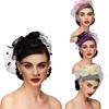 Wedding Mesh Yarn Headdress Hair Pins Bridal Headwear Hat Hairpin Fascinator Hairpin