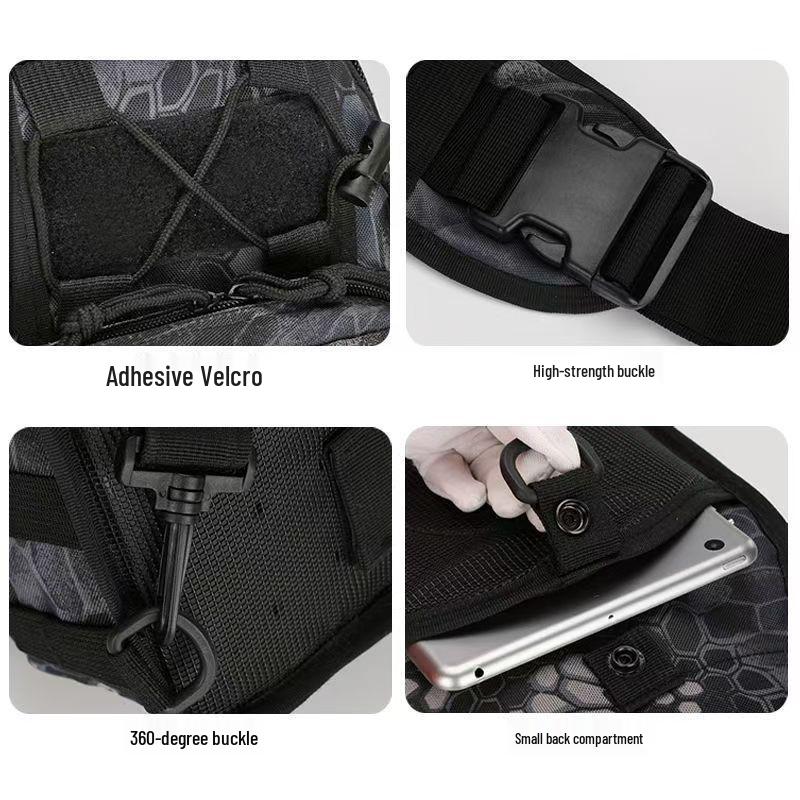 Тактическая камуфляжная нагрудная сумка - Оксфордская ткань, кроссбоди для велоспорта и спорта