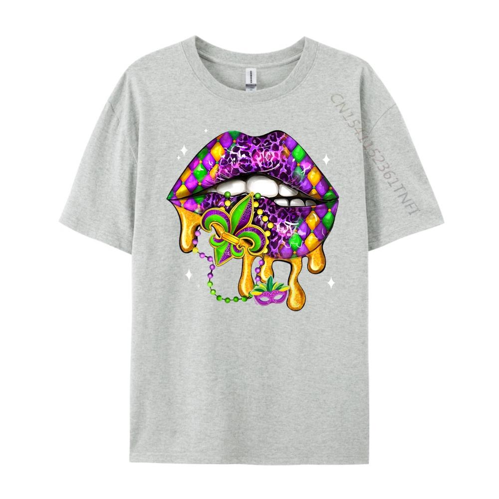 Mardi Gras Lip Women Costume Funny for Women Girl Funny T Shirts Men Original Mens TShirts Normal