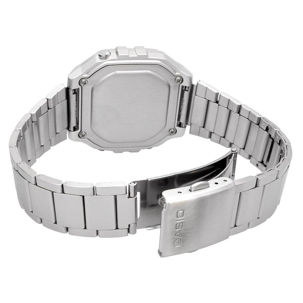 Casio Стандартные цифровые часы W-218HD-1AV мужские, металлический браслет, серебристые [параллельный импорт]