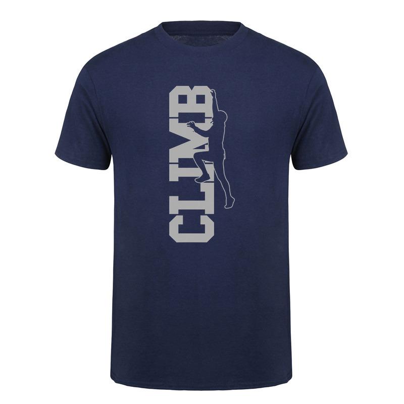 Climb Rock Climber Bouldering Silhouette Outdoor Sports T Shirt Unisex Short Sleeve Tshirts Da561
