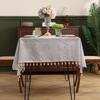 French Retro Lace Tablecloth Cover Towel Rectangular Dining Table Fabric Long Table Square Table Tulip Embroidered Tablecloth