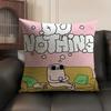 FUNNY Cartoon KKETNIPZ Cushion Cover Natural Linen Organic Fabric DoubleSided Printing Sofa Home Decor Gift Pillow Case