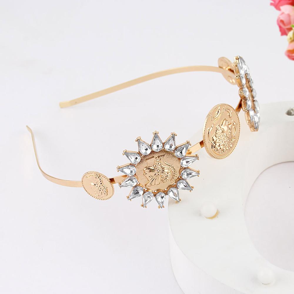 Women Korea Zinc Zinc Alloy Girls Baroque Style Head Portrait Headband Hair Accessories Hair Hoop