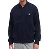 Warm Baseball Collar Solid Color Long Sleeve Sweatshirt Men Sweatshirt Dark-Blue 81JP239-410