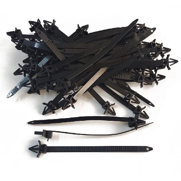 50x Car Cable Clamp Clips Ties Wire Harness Fastener Auto Accessories Universal