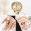 Alloy Digital Couple Watch Ring Retro Round Quartz Finger Rings Fashion Elastic Rings Men