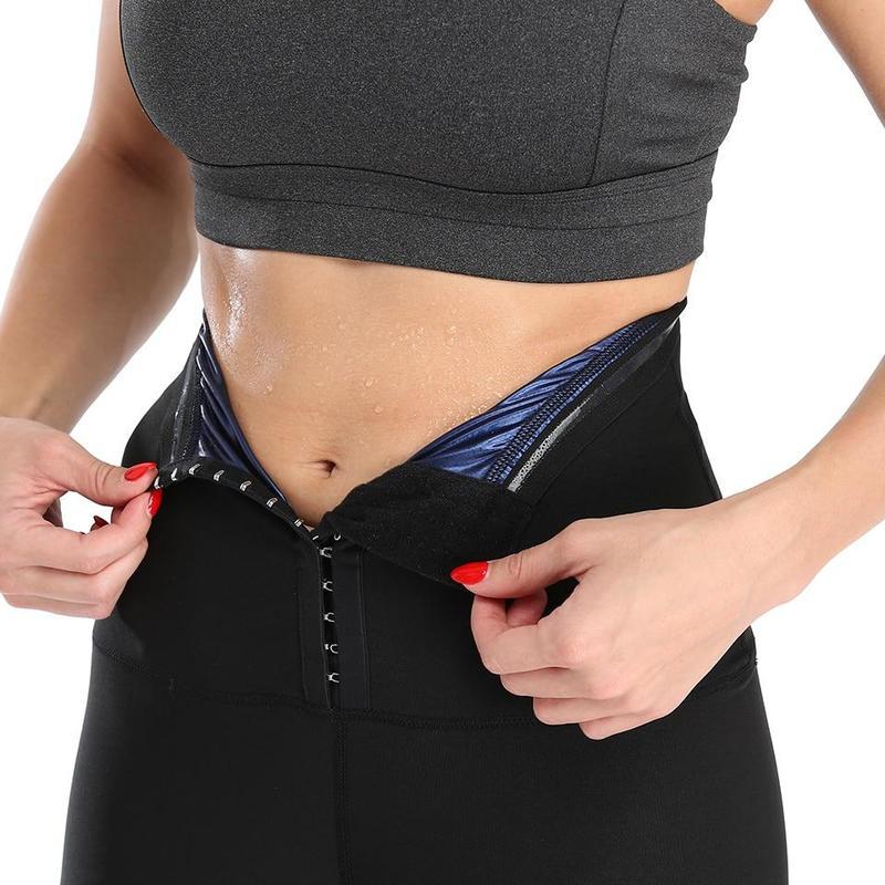Женские регулируемые спортивные штаны для сауны, формирователь тела, термобрюки, леггинсы для тренировок, компрессионное корректирующее белье для похудения