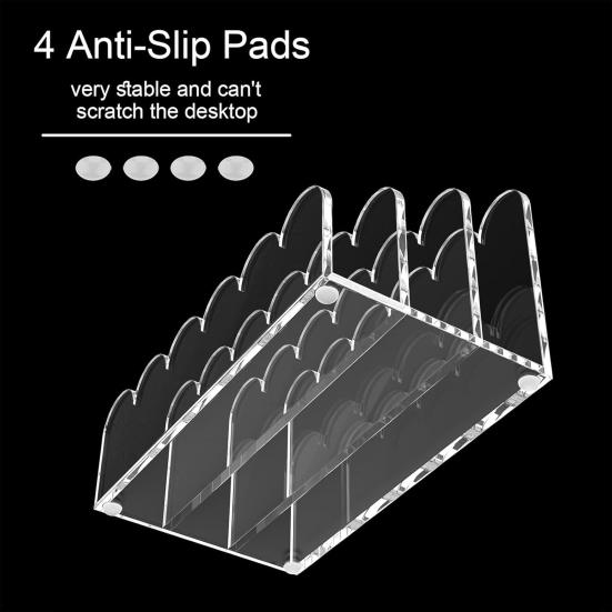 Акриловый органайзер для почты с 3 отделениями, настольный прозрачный классификатор файлов с фестончатым дизайном, вертикальный держатель для файлов, органайзер для стола