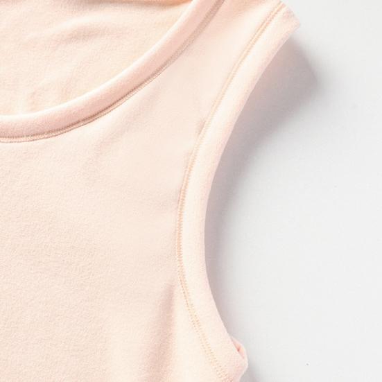 Женский терможилет с круглым вырезом, без рукавов, с толстой флисовой подкладкой, нижний жилет, однотонный, облегающий, высокоэластичный, термотоп