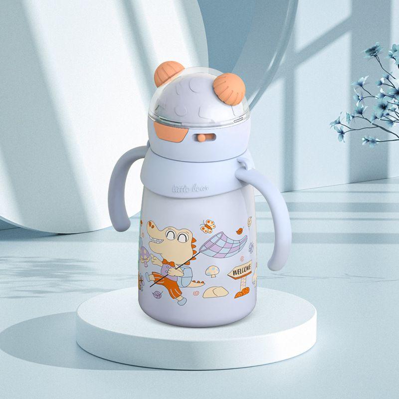 Обучающая чашка для детского питья, вакуумная термос-чашка из нержавеющей стали 316, симпатичная чашка высокого уровня, портативная маленькая чашка
