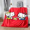 1pc. Hello Kitty Plush Blanket - Cute Cartoon Design for Home, Office, Outdoor Use, Gift Idea, Suitable for Al