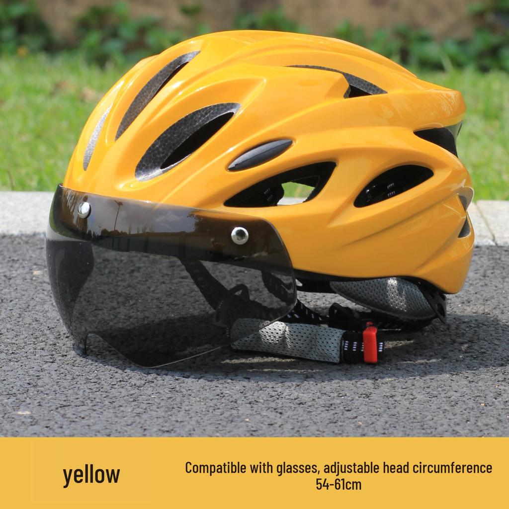 Unisex Mountain Bike Helmet with Goggles