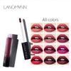 Langmanni6 антипригарный Cup Mist Face Nude Matte Lip Gloss Set Водостойкая сексуальная жидкая губная помада в подарочной коробке