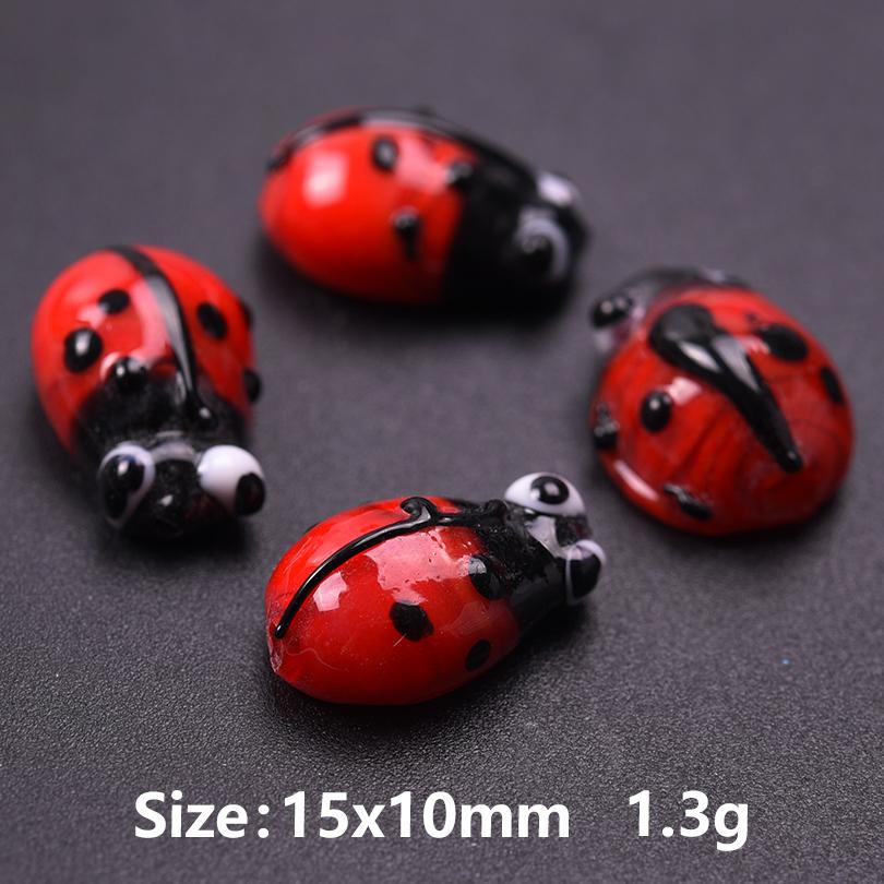 5pcs Yellow Cute Bee Charm Beads For Jewelry Making Supplies Glass Materials Animal Spacer/Loose Bead DIY Bracelets Accessories