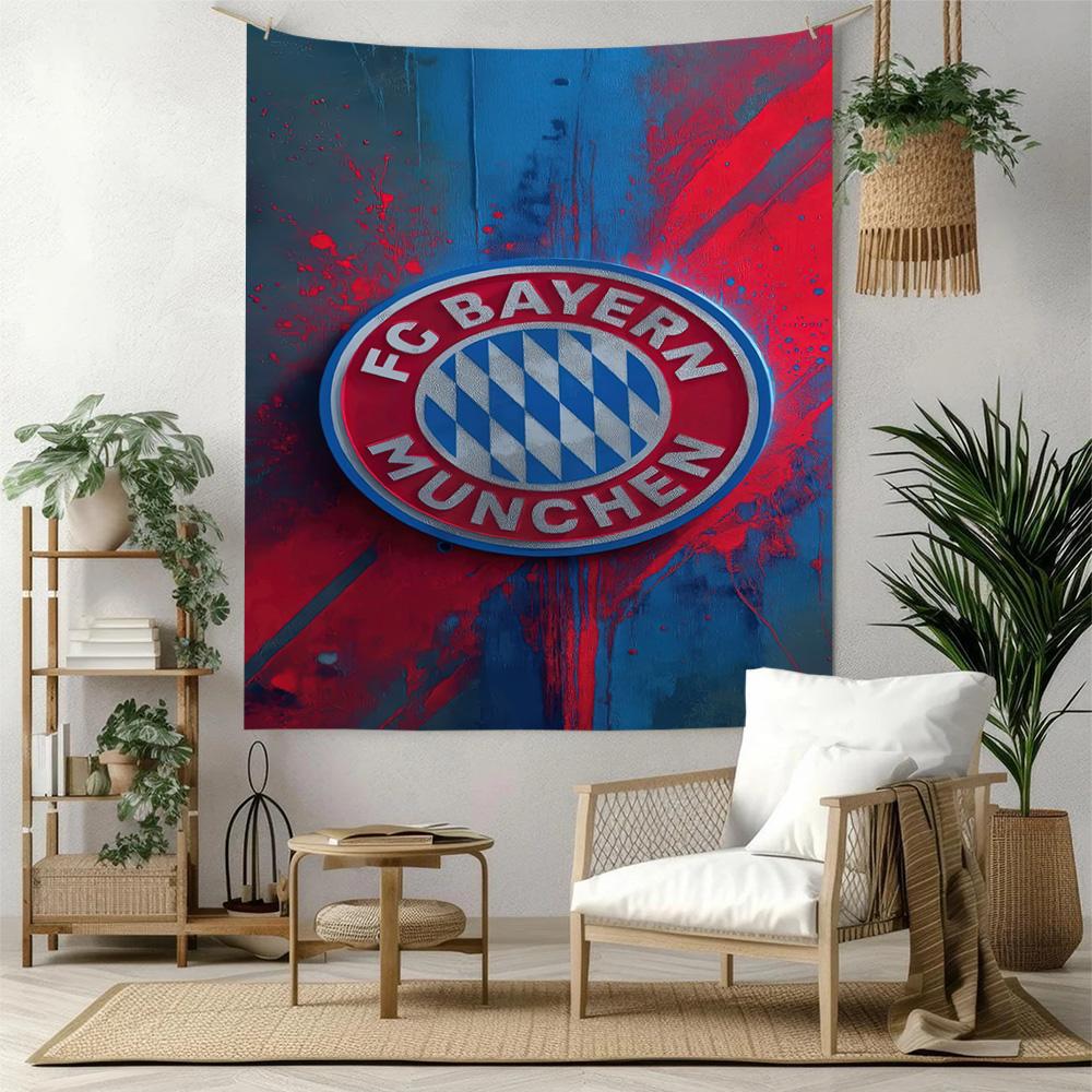 Bayern Munich Wall Decor Tapestry Art For Pet Memorial Birthdaywedding Party Backdrop Family Gift
