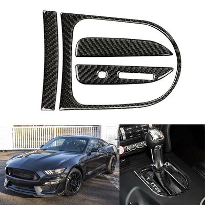 Для Ford Mustang 2015-2020 Накладка на панель переключения передач под карбон, наклейки, аксессуары для интерьера автомобиля