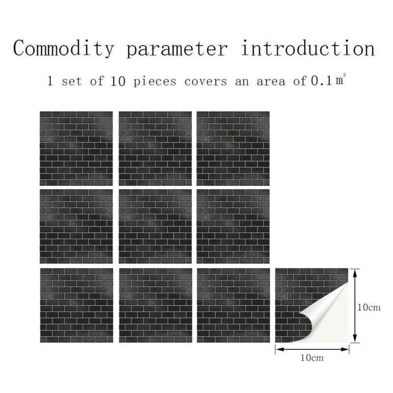 10 шт. 3D наклейки на плитку самоклеящиеся водонепроницаемые наклейки на стену кухня ванная комната украшение для дома