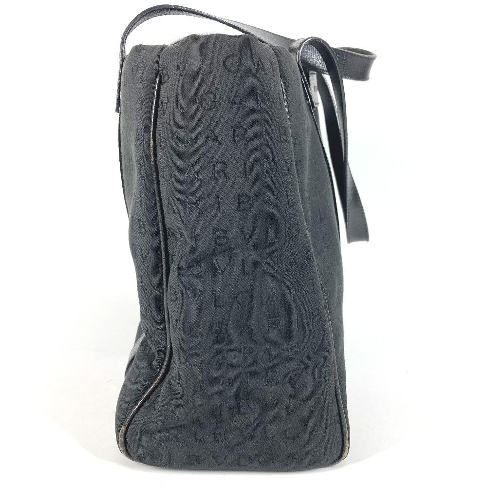 BVLGARI Logo mania Bag Tote Bag Shoulder Bag Leather/Canvas Black