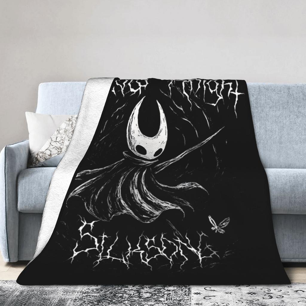Hollow Knight Silksong Dark Fantasy Velvet Throw Fashion Blankets Gothic for Home Knitted Fashion Blanket Car Super Soft Multi-function