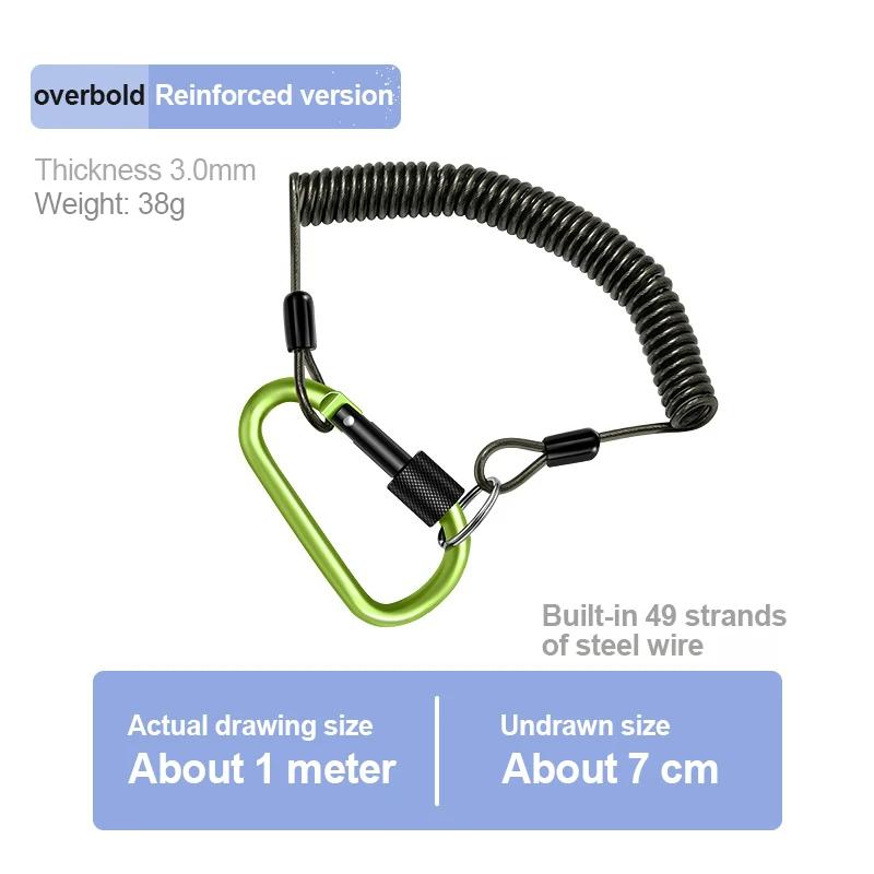 Прочный шнурок с защитой от потери 1/1,2/1,5/2,0 м, телескопический эластичный удерживающий трос, страховочный пружинный шнур, веревка для ключей, цепочка, аксессуары