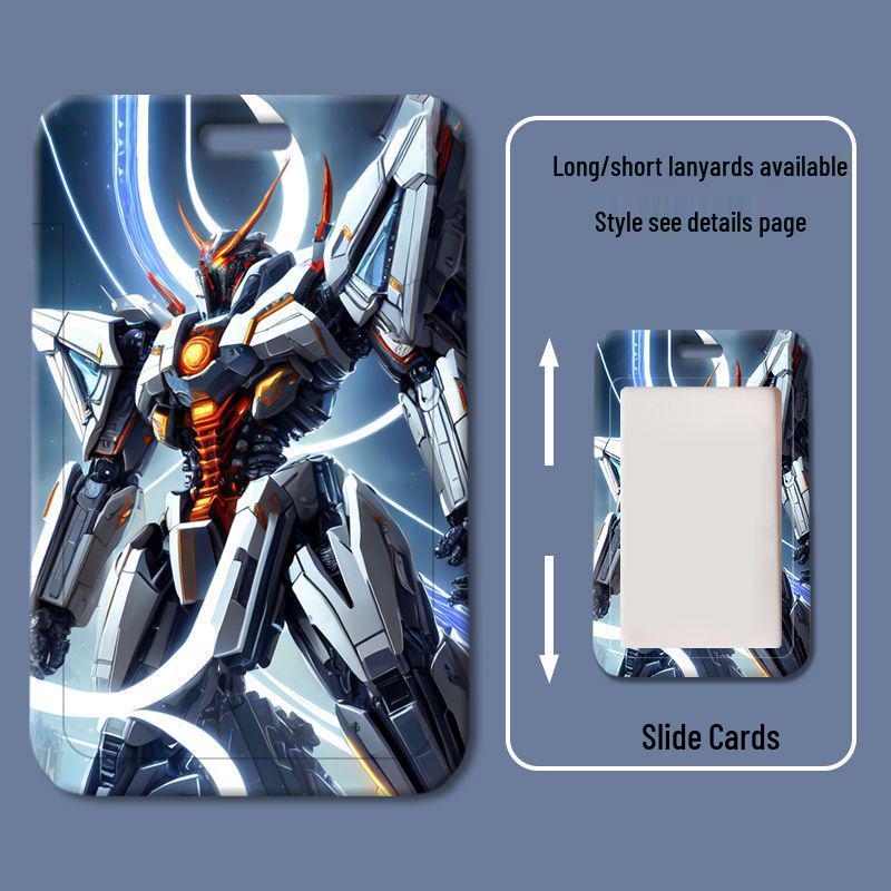 Пластиковый выдвижной держатель для ID-карты на тему Gundam для студентов