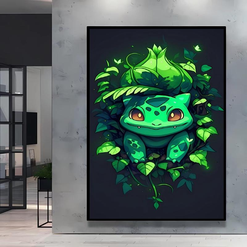 Japanese Anime Canvas Paintings Pikachu Poster Cartoon Character Picture Bright and Clear Colors High Quality Home Decor