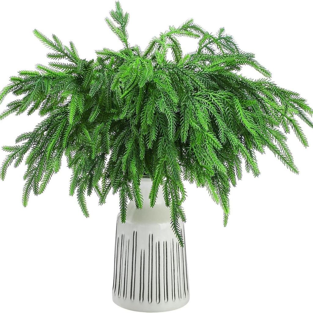 Pe Soft Rubber Norfolk Pine Christmas Branch Crafts Искусственная Рождественская Сосновая Ветка Рождественский Интерьер И Экстерьер, Украшение Дома