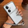 Роскошный чехол для телефона с большим окном и ремешком для OPPO Reno11 F 5G, премиальный текстурированный корпус