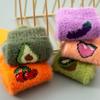 Cute Coral Velvet Socks For Women Winter Warm Floor Socks Cartoon Fruit Christmas Socks Avocado Peach Fleece Thermal Stockings