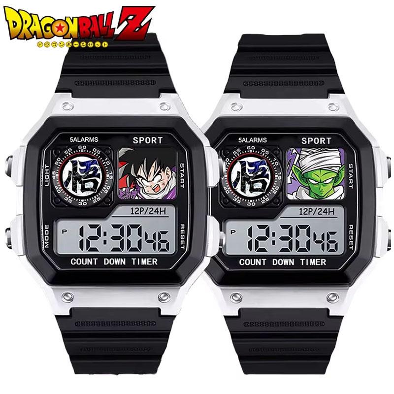 Электронные часы Dragon Ball Наручные часы Подарки на день рождения Аниме Гоку Супер Сайян Водонепроницаемые электронные часы Игрушки для детей
