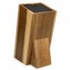 Navaris Knife Block, 25x15x10.5cm, Knife Stand, Knife Holder, Knife Storage, Detachable, Non-Slip, Scratch-Resistant, Sloping, Wooden Kitchen Storage