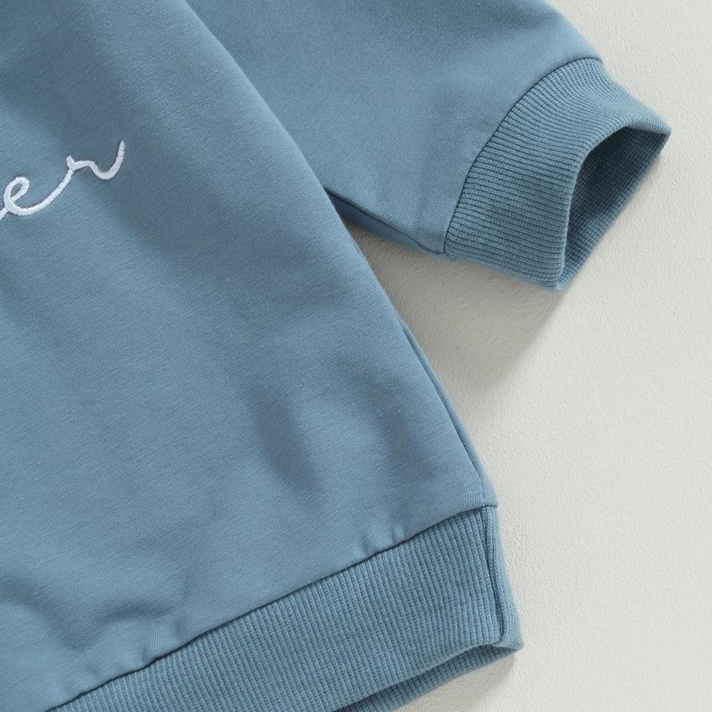 Baby Boy Sweatshirt 1Y 2Y 3Y 4Y 5Y 6Y Letter Print Long Sleeve Pullovers Autumn Tops for Toddler Cute Fall Clothes