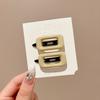 2Pcs Korean Hair Clips Simple All Match Light Weight Hairpin Morandi Square Hair Barrettes Girl Hair Accessories