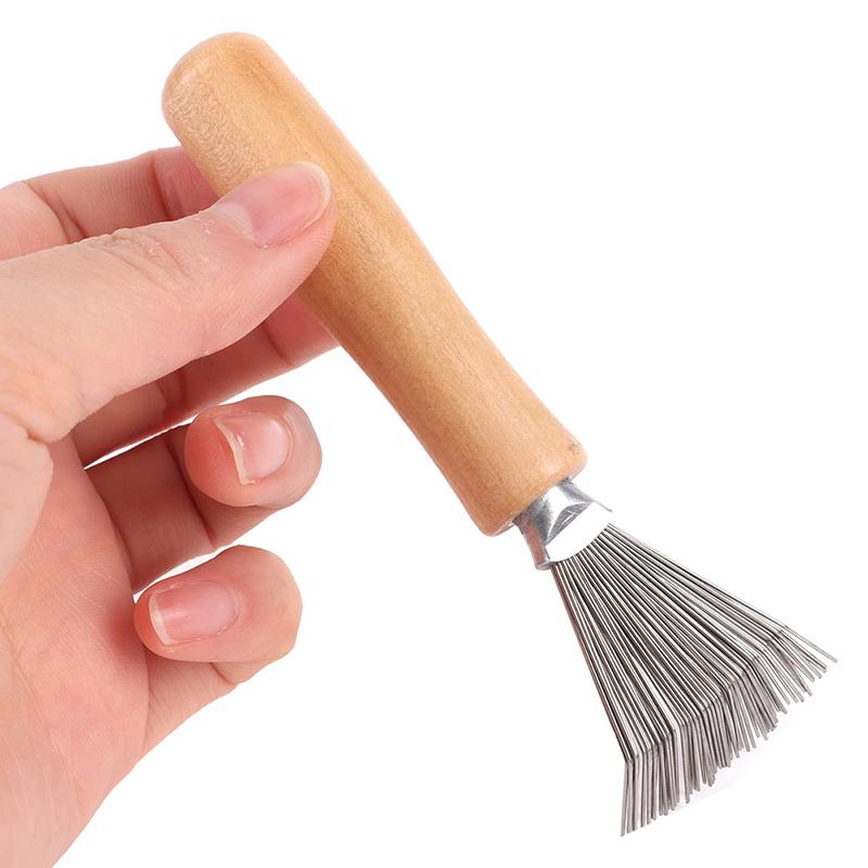 1 шт. Деревянный очиститель для расчески, чистящая расческа для волос, встроенный инструмент для чистки ручек