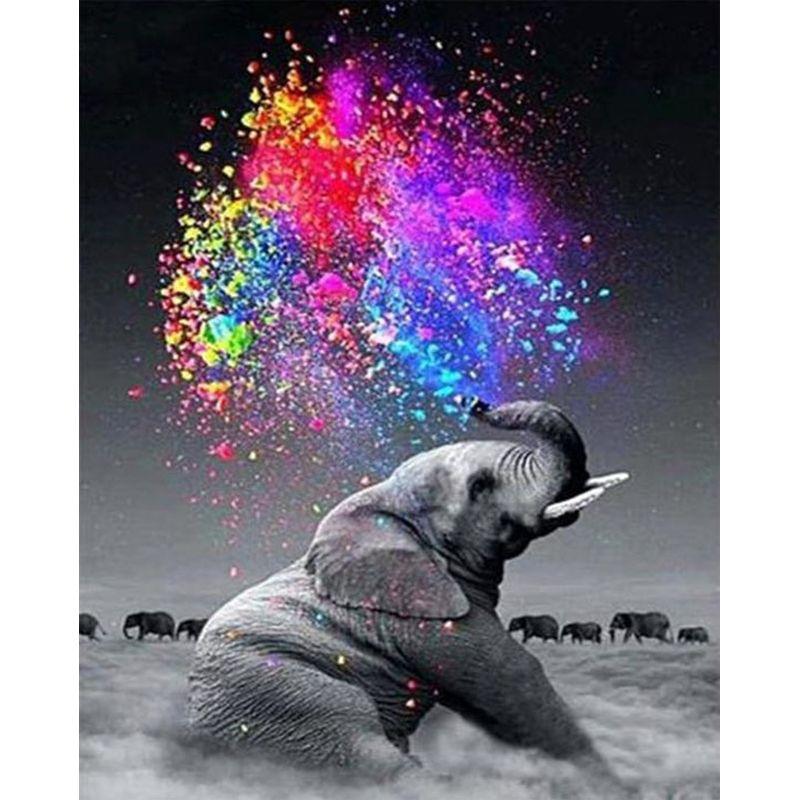 Colour Diamond Full Drill Painting Africa Elephant Cross Stitch Diamond Embroidery Animals 5d Diy Mosaic Decor For Ho