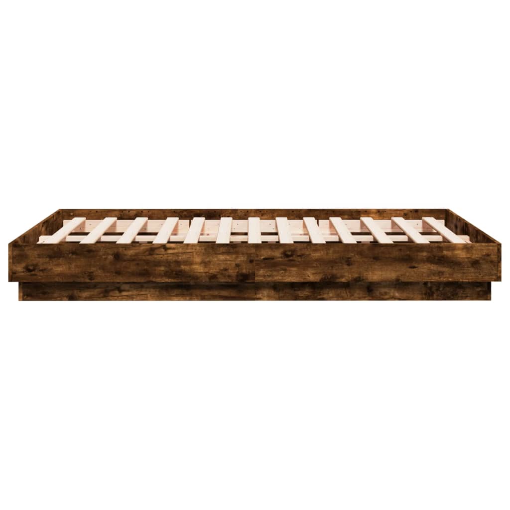 LED Bed Frame in Smoked Oak 120 x 190 cm