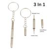 Multifunctional Mini Screwdriver 3in1 Slotted Cross Hex Screw Driver Glasses Phone Watch Screw Repair Keyring Tool