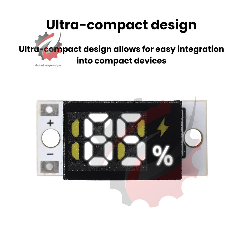 Mini Battery Level Indicator Module 1S-4S Lithium Battery Percentage Display Compact Design Low Power Operation