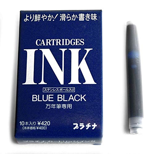 Fountain Pen Ink Cartridge, Platinum, Blue-Black