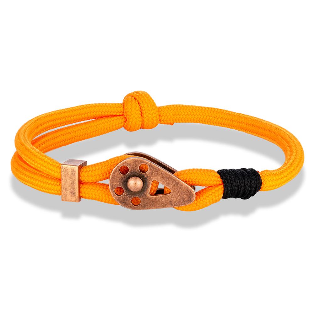 Locomotive Men Punk Rock Cableway Buckle Bracelet Adjustable Nautical Rope Bracelets Mountain Camping Buckle Accessory