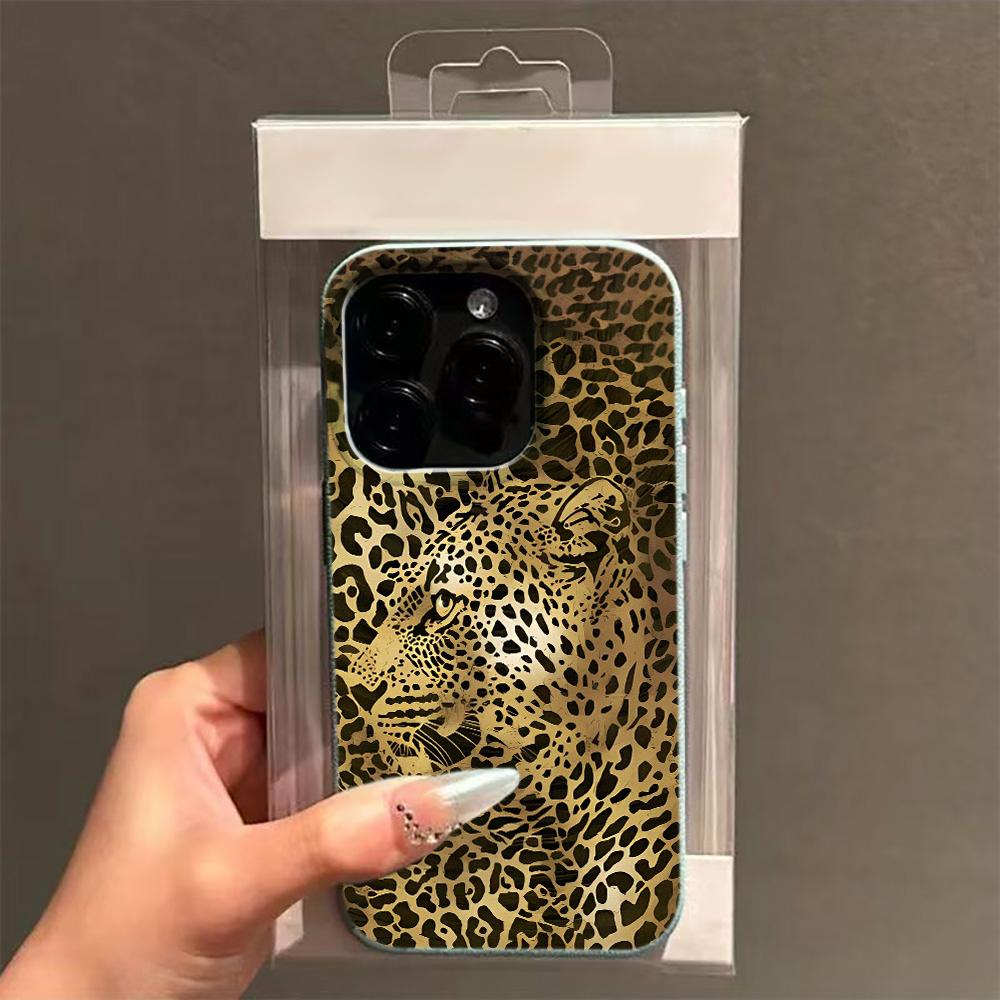 Чехол для телефона iPhone 17 Max 12 15 Pro Max 16 16e 11 Pro 14 Pro 13 Plus Модный Гепард Роскошный Матовый Чехол