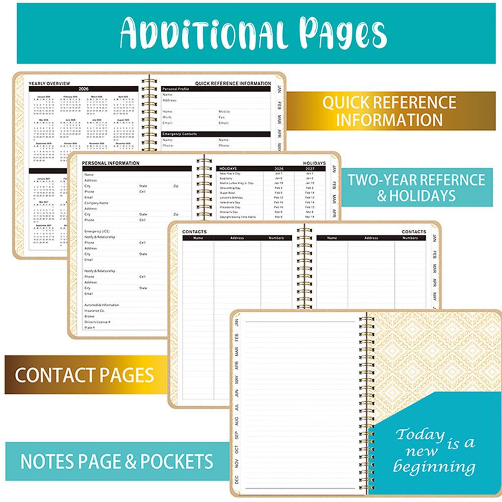 A5 Coil Notebook Plan Work Exercise Check-in Record English Schedule Planning Book