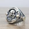 New Goth Vintage Ethic Memento Mori Carpe Diem Letter Skull Rings For Men Fashion Punk Christmas Skeleton Ring For Women Jewelry