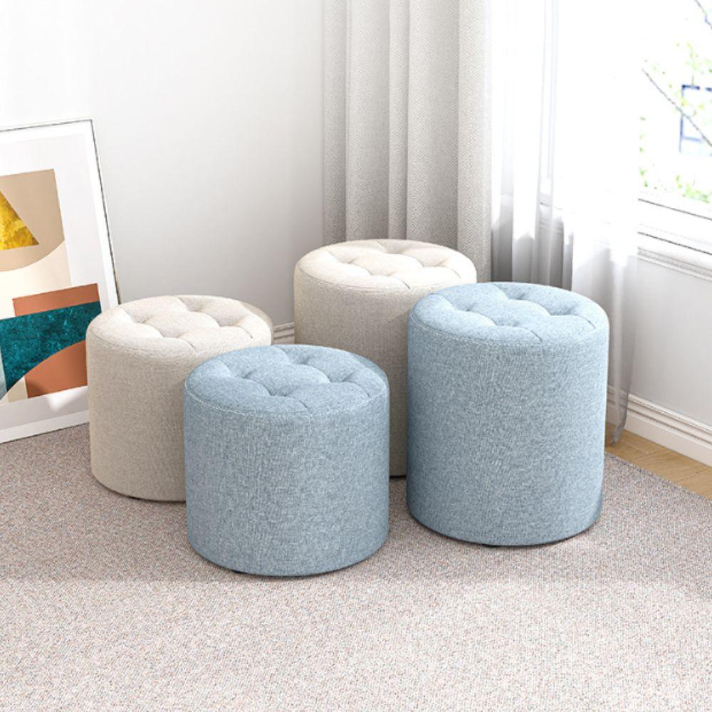 Round Low Stool Portable Foot Stool Casual Rest Footrest Coffee Table