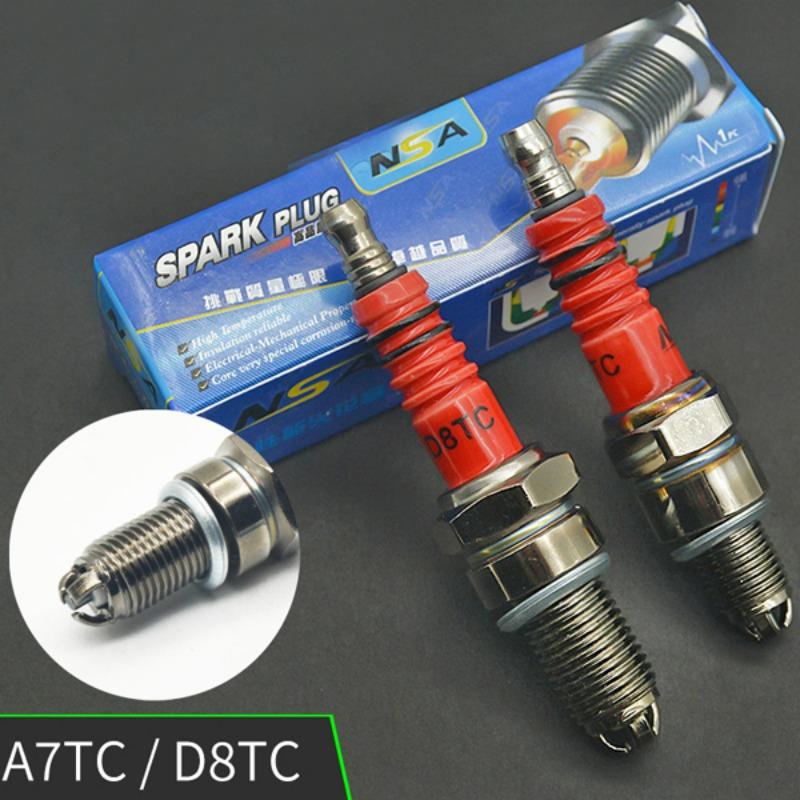 Гоночная 3-электродная свеча зажигания 10 мм A7TC подходит для GY6 50CC 110CC 125CC 150CC ATV скутер Байк картинг аксессуары для мотоциклов